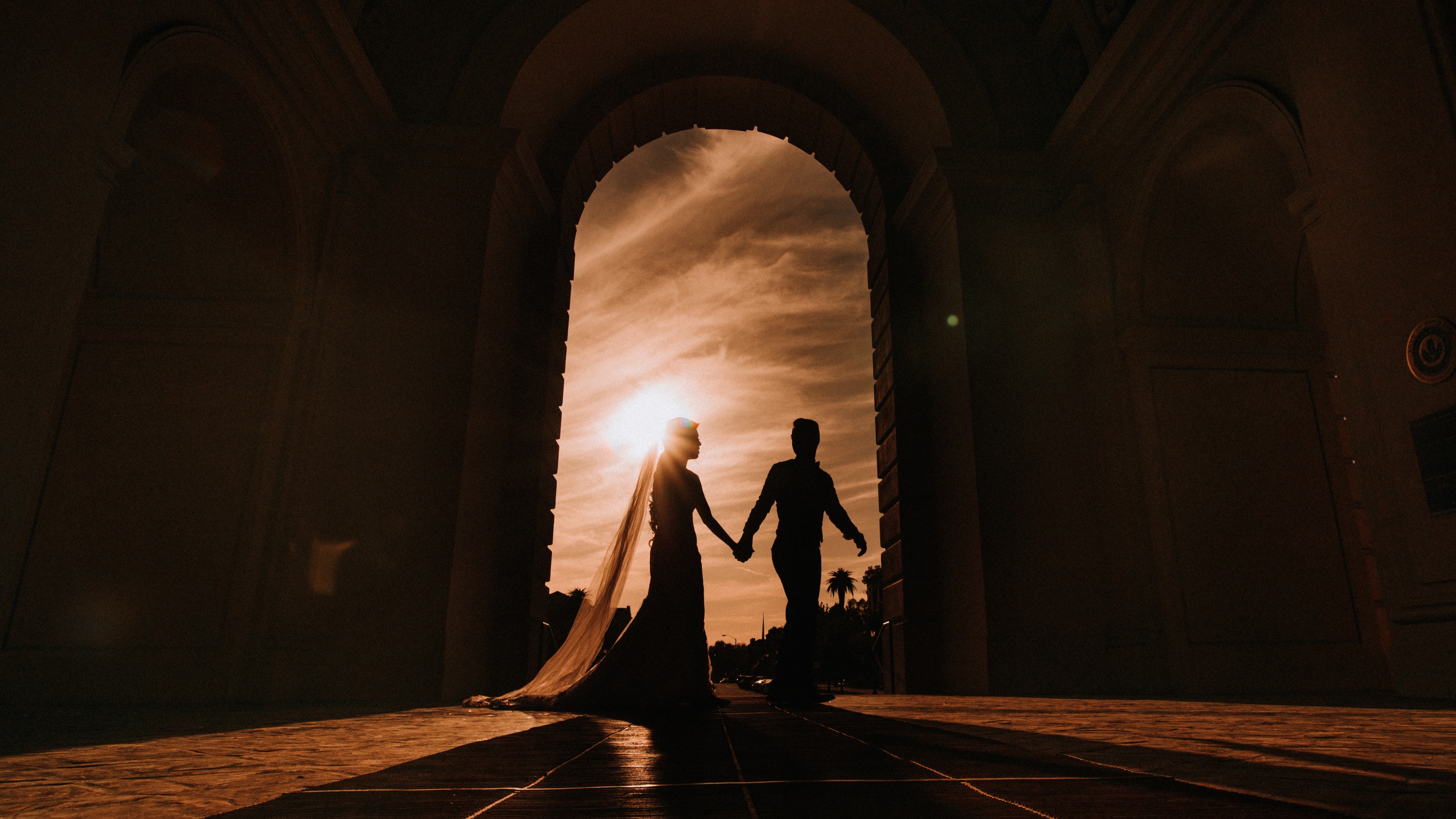 Couple Wallpaper 4K, Marriage, Together