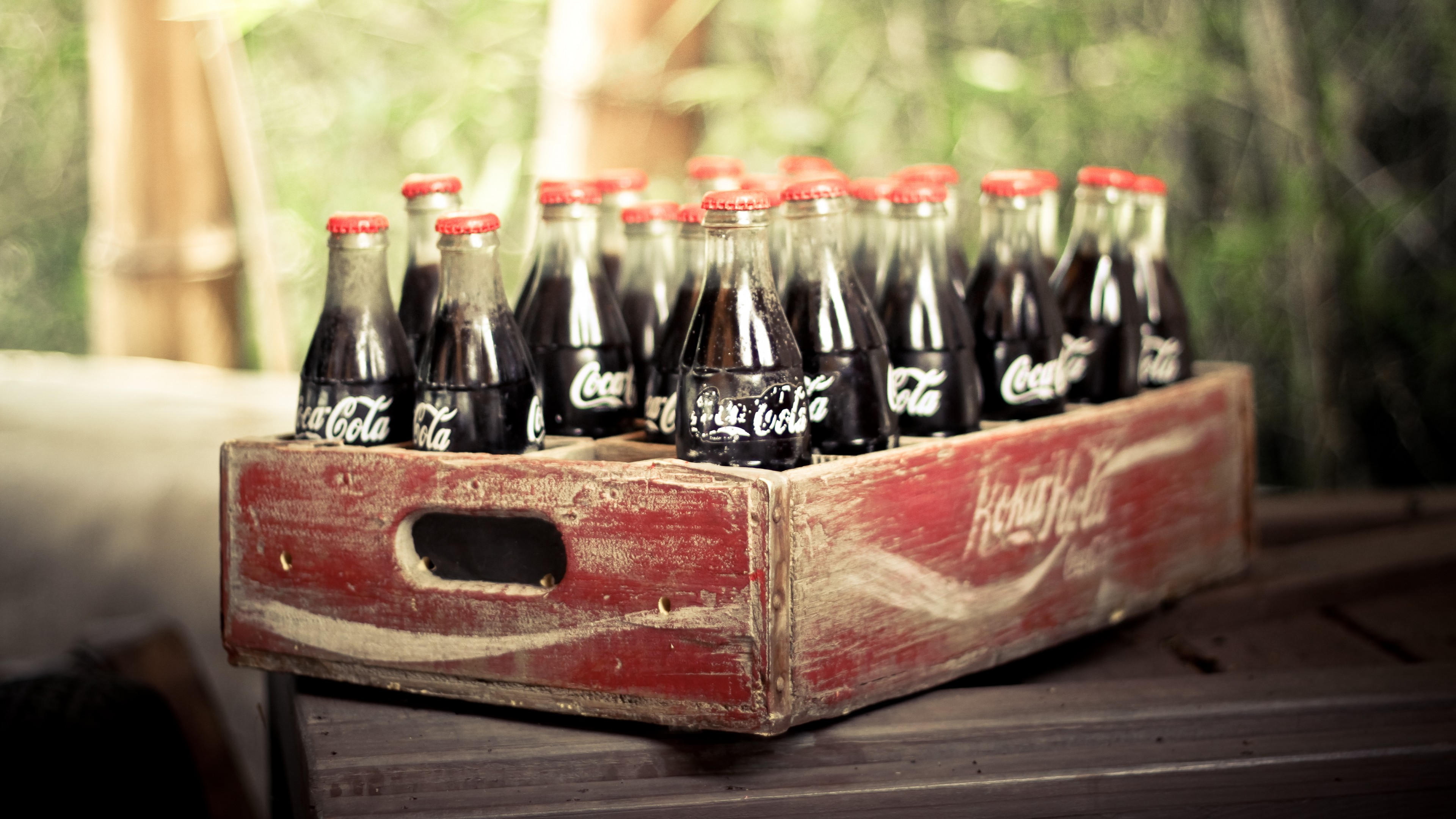 Wallpaper Coca Cola, Drink, Soda, Box, Vintage, Retro, Food