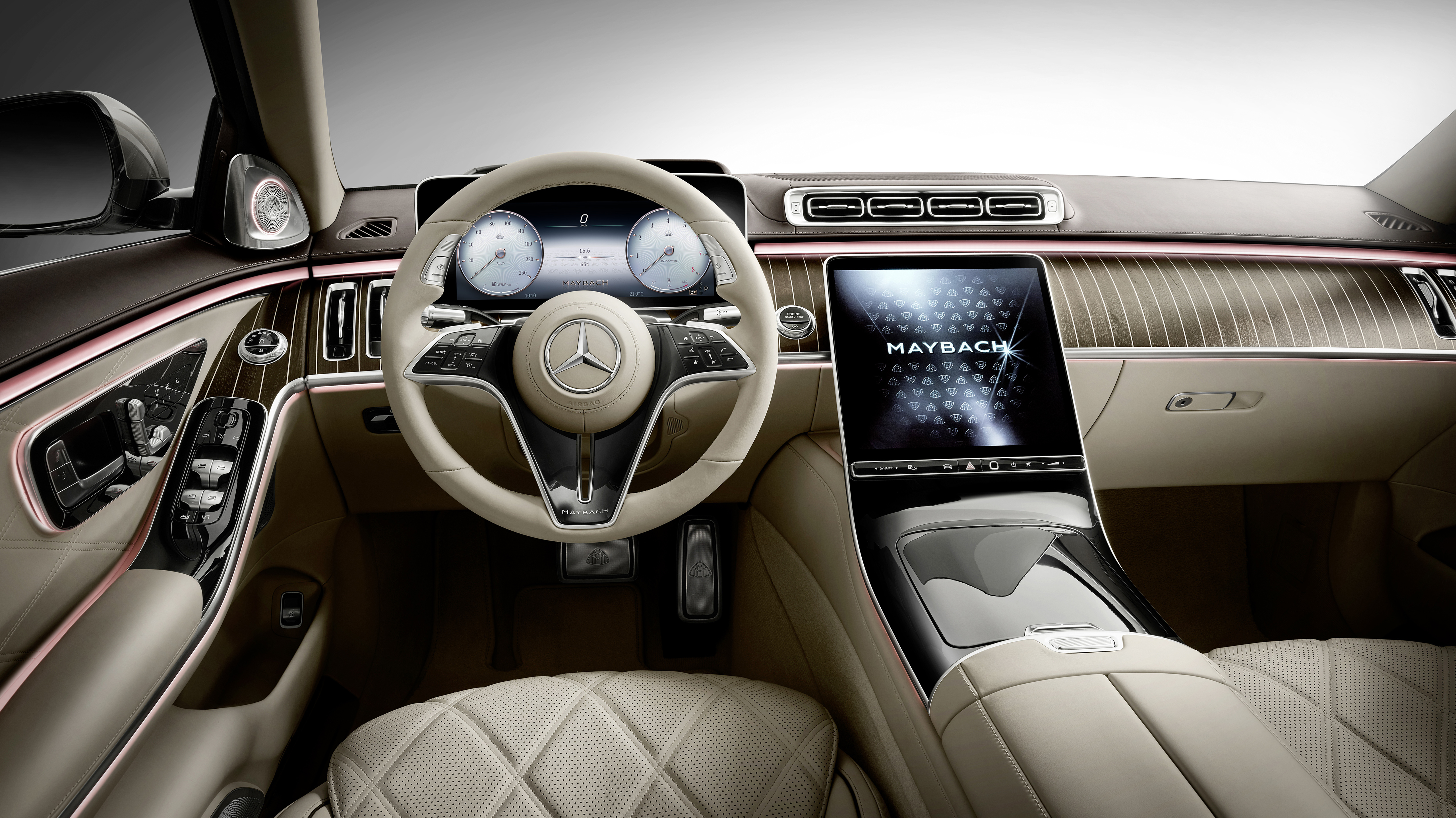 Mercedes Maybach S 580 2021 4K Interior Wallpaper Car Wallpaper