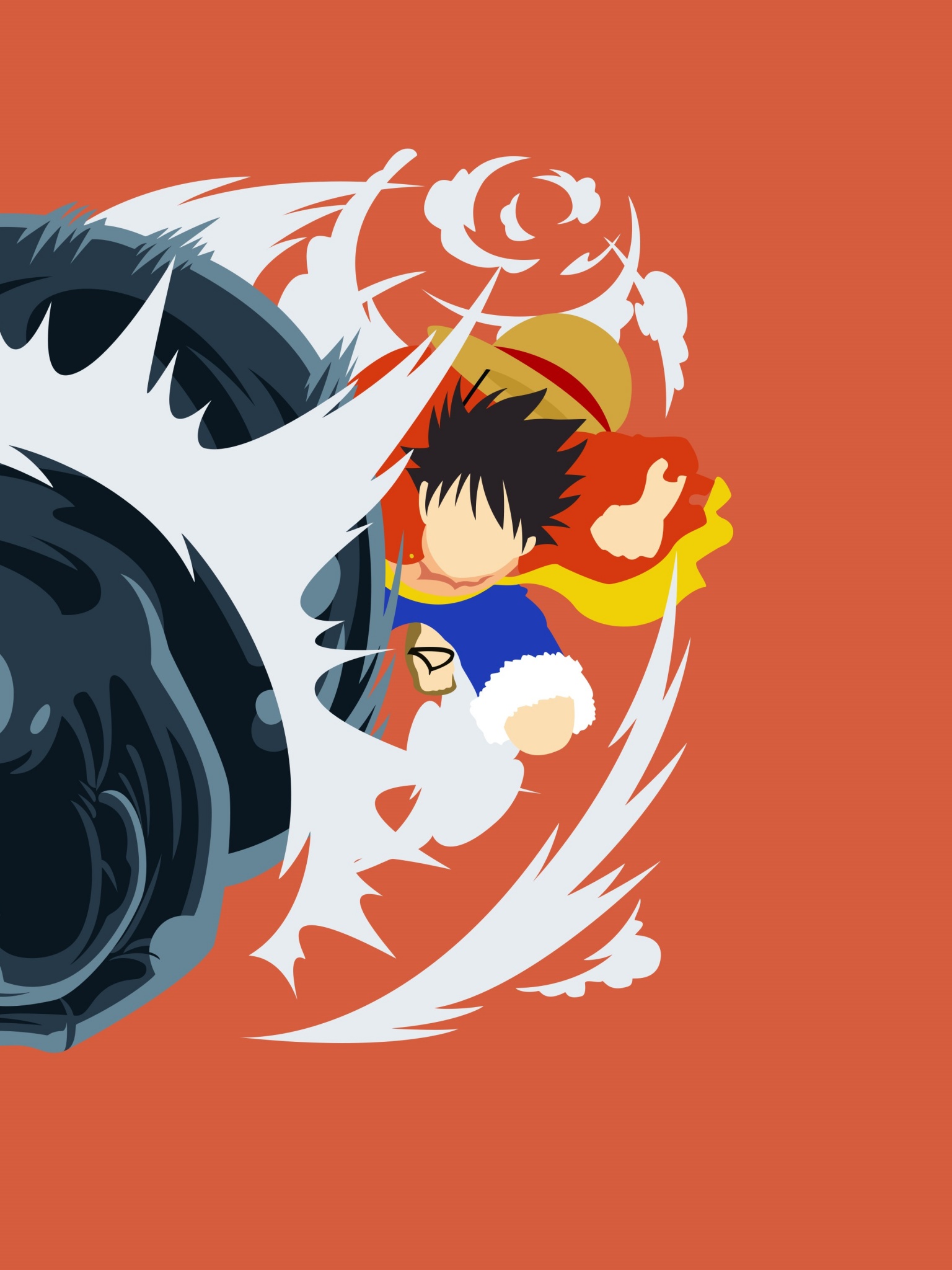 Monkey D. Luffy Wallpaper 4K, Fist, One Piece