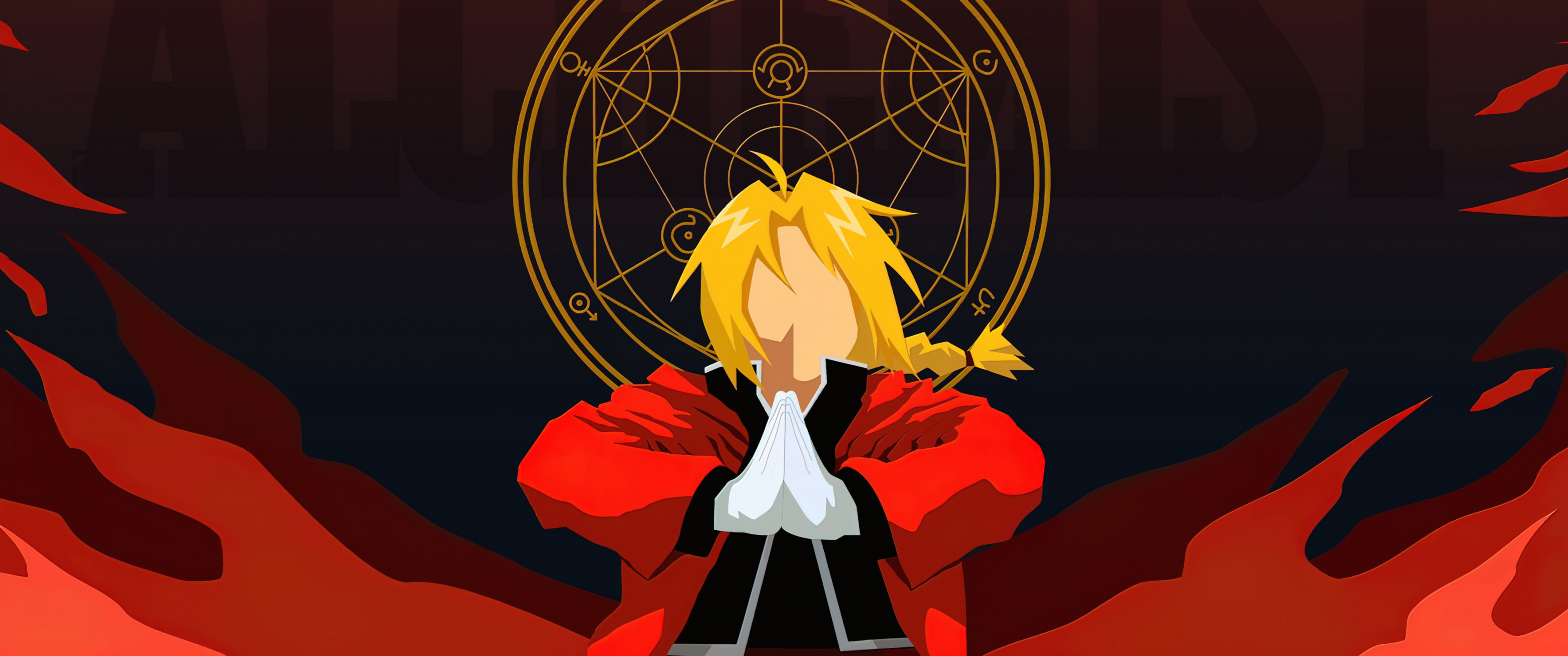 Edward Elric Wallpaper 4K, Fullmetal Alchemist, Faceless