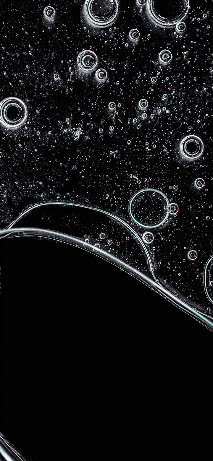 Air Bubbles In Black Water 4K Phone
