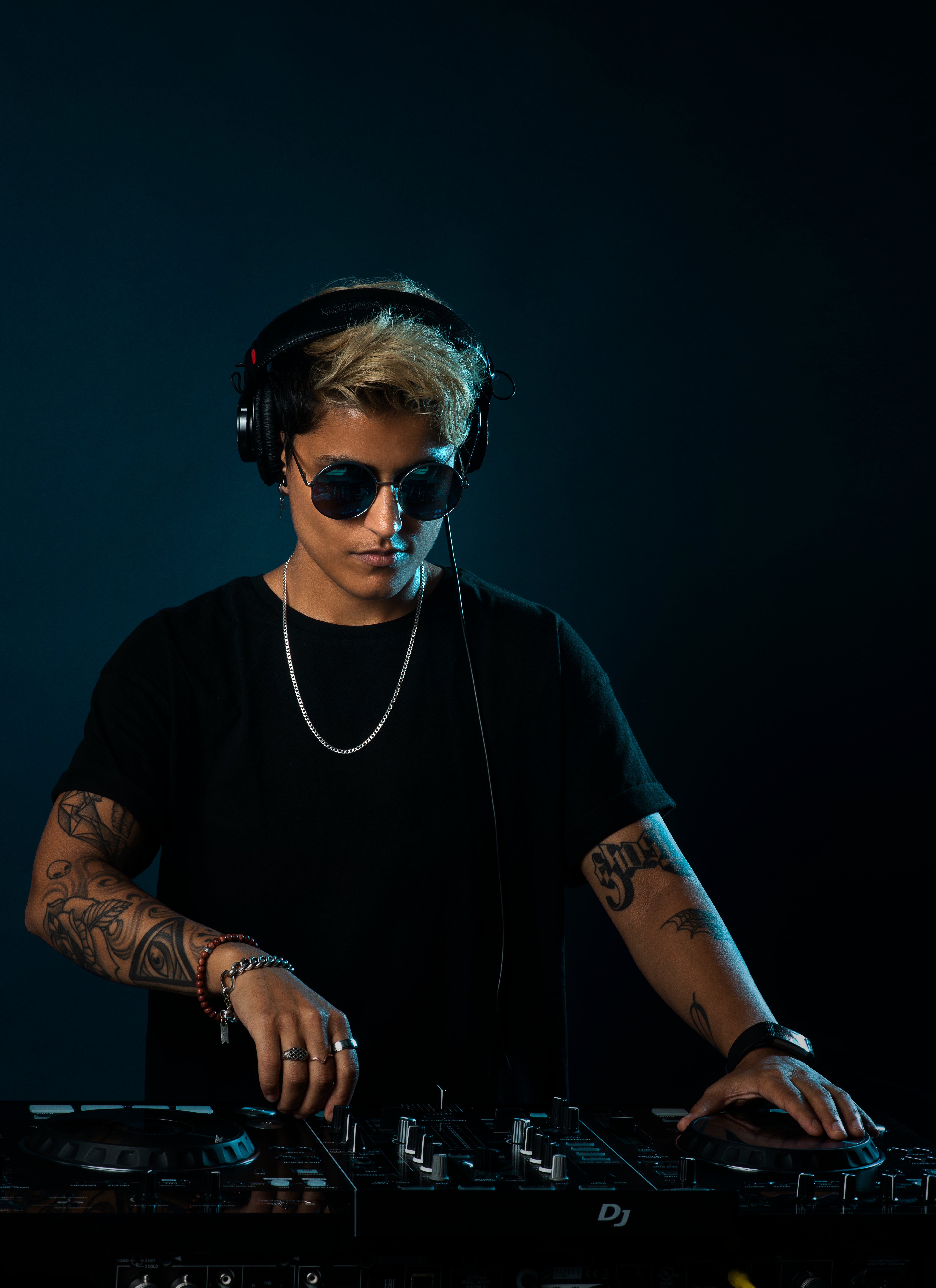 Picture of Night Club DJ Making Music