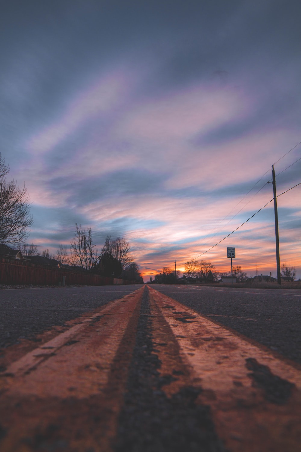 Sunset Road Picture. Download Free Image
