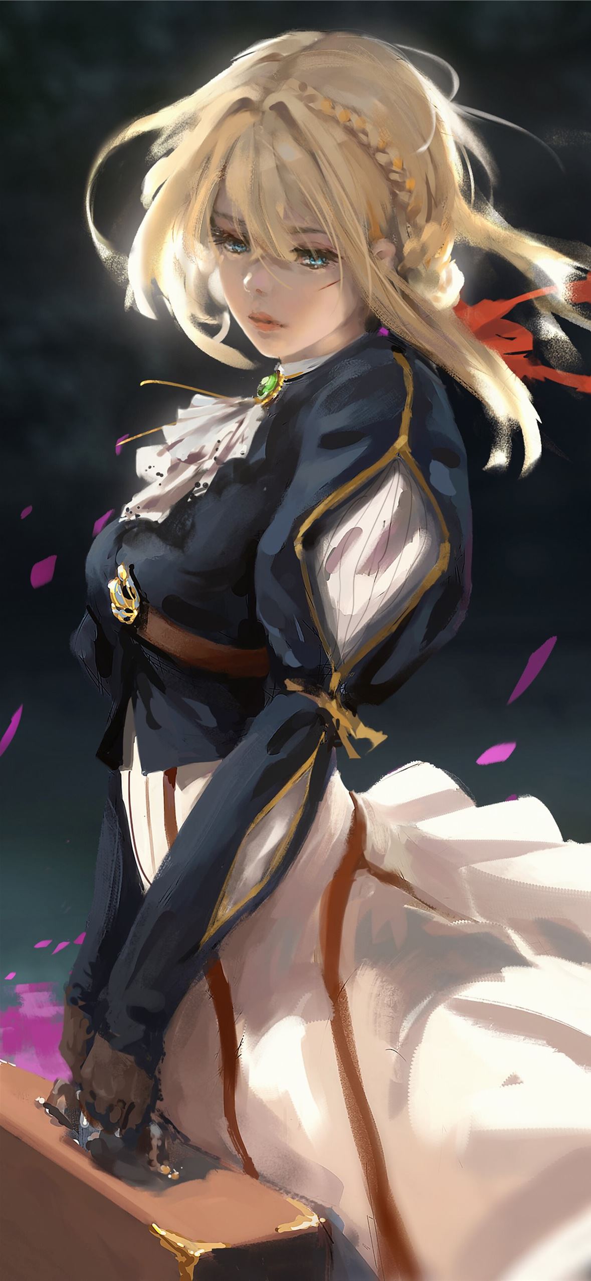 Violet Evergarden Anime Girl 4K phone HD Im. iPhone Wallpaper Free Download