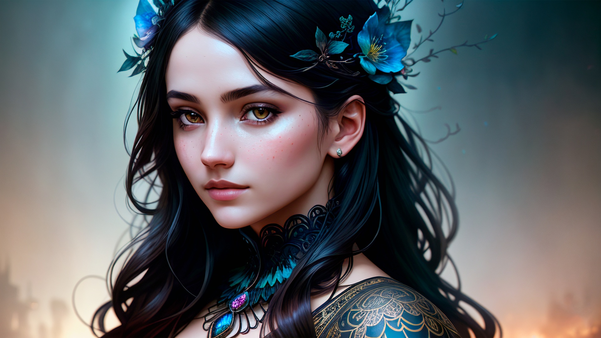 Beautiful woman Wallpaper 4K, AI art