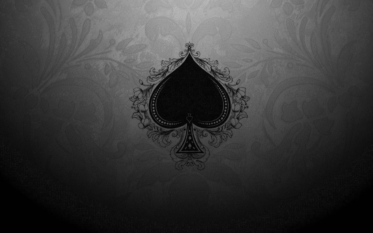 Spade On A Black Background Wallpaper