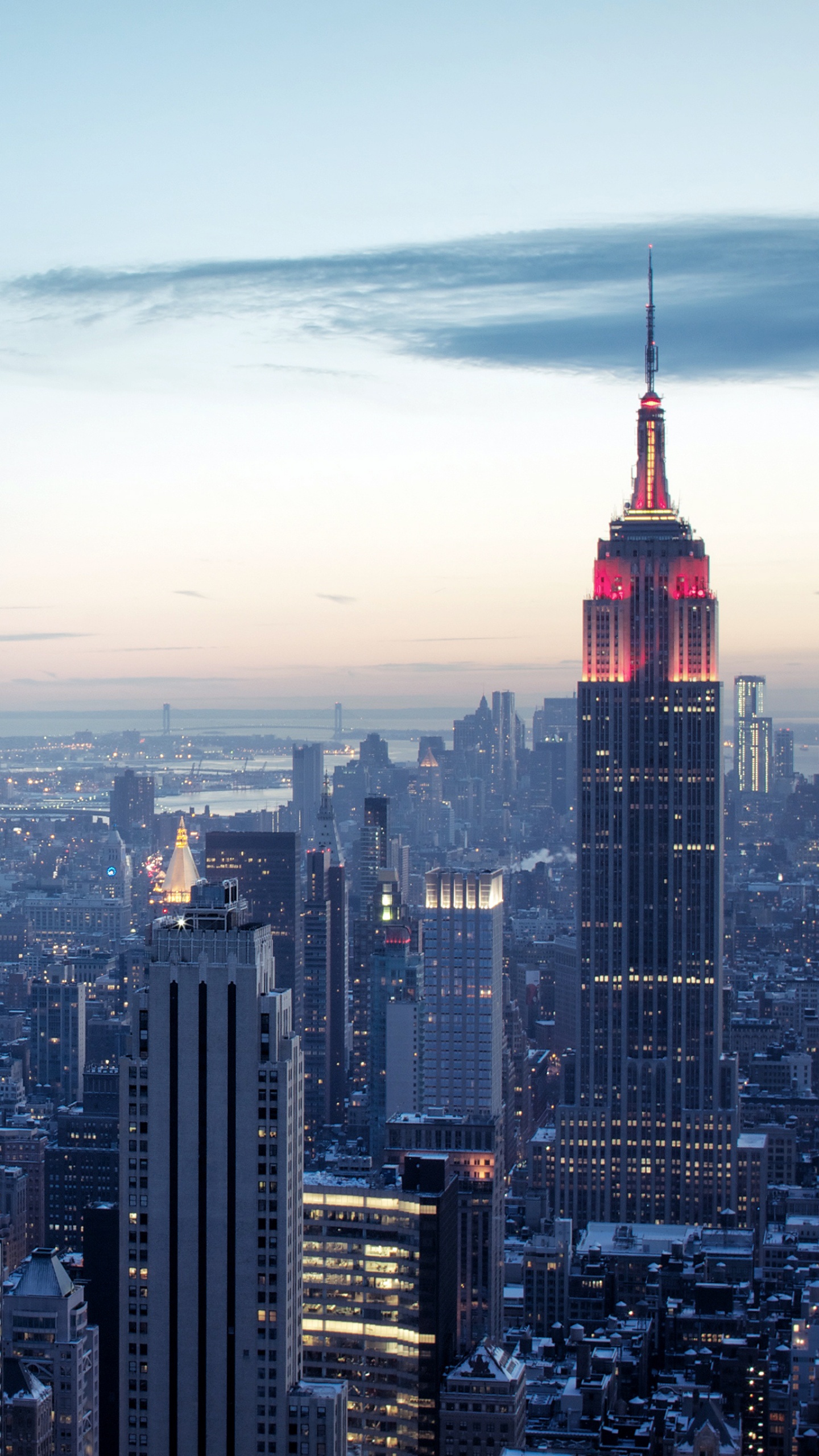 New York City Wallpaper 4K, Sunset, Cityscape, City Skyline