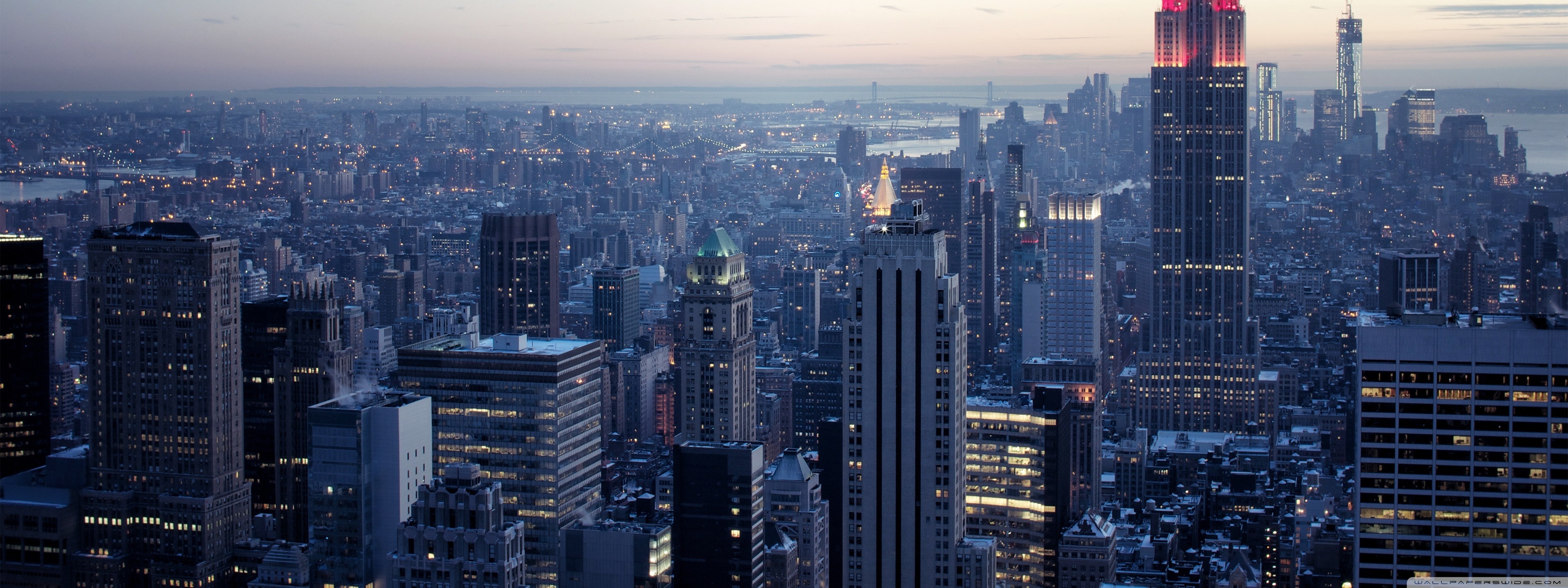 New York City Winter sunset Ultra HD Desktop Background Wallpaper for 4K UHD TV, Multi Display, Dual Monitor, Tablet