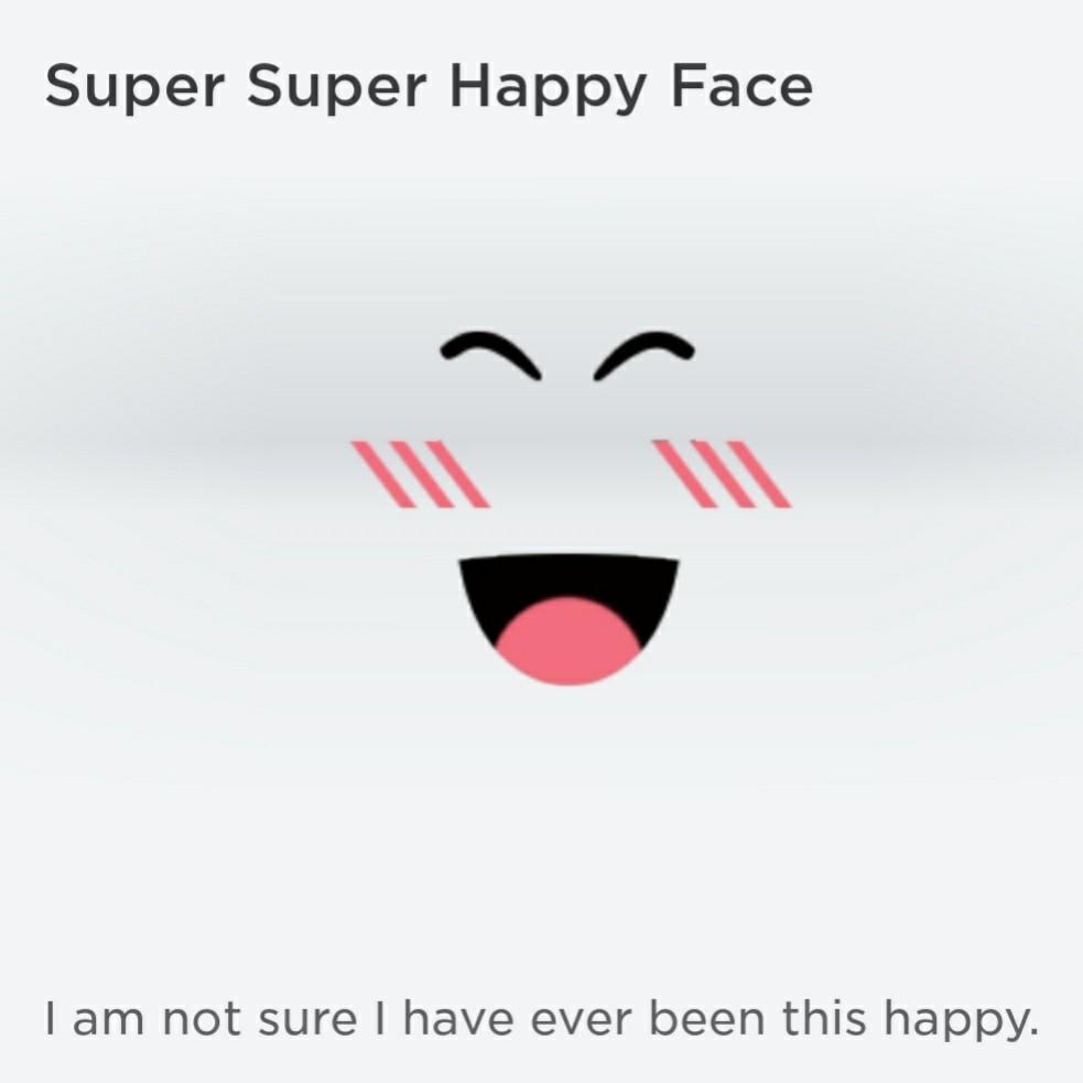 Super Happy Face Roblox Sticker - Super Happy Face Roblox