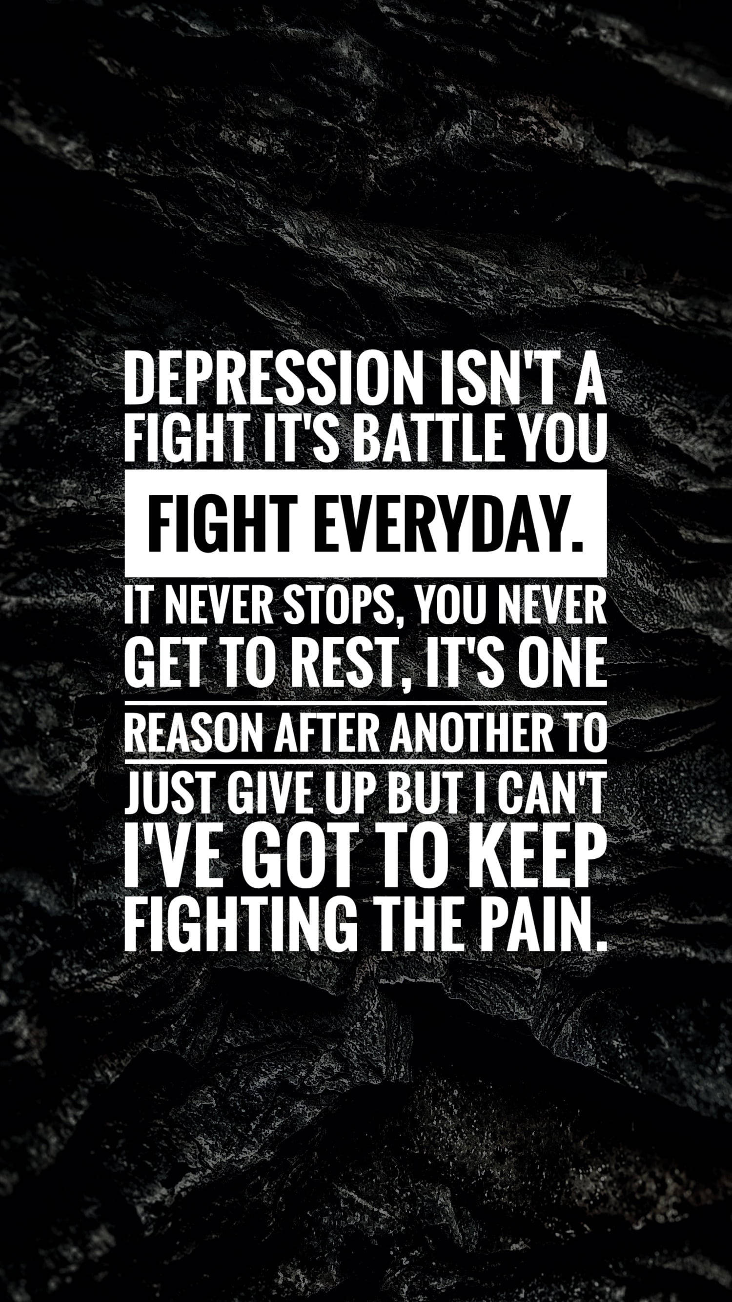 Download Keep Fighting Depression Aesthetic Wallpaper
