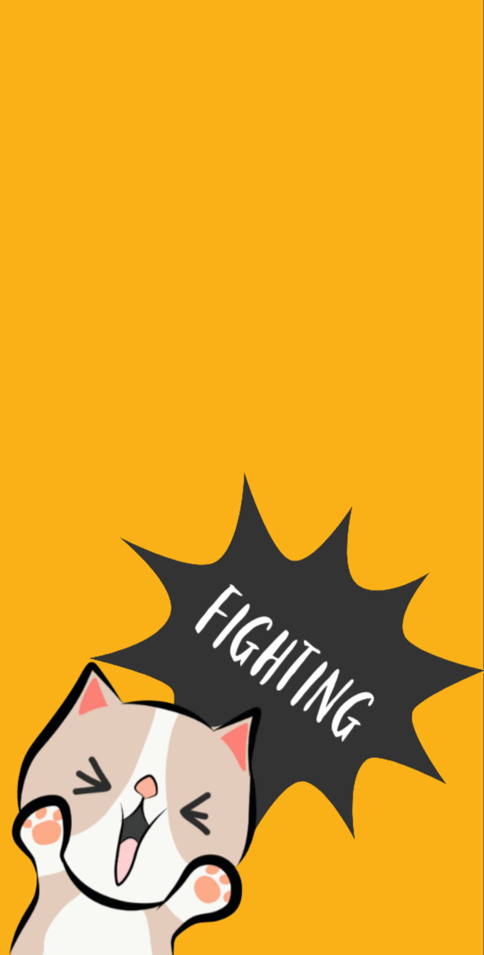 Download Minimalist Motivational Cute Cat Wallpaper