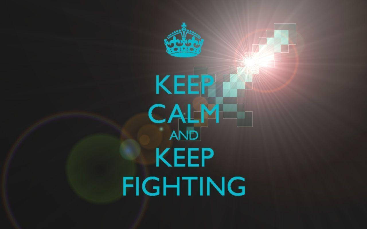Download Keep Calm Quote Cool Minecraft Wallpaper