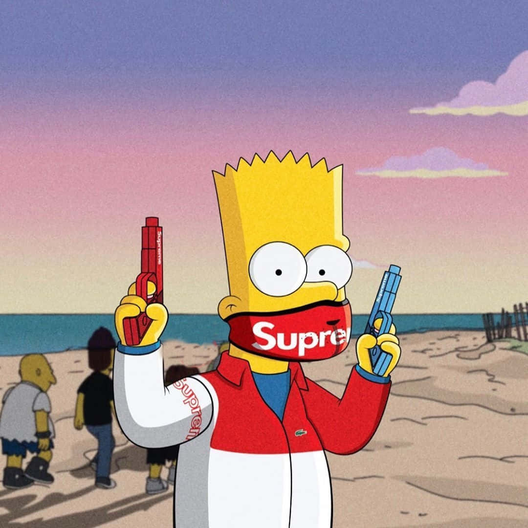 Download Bart Simpson Swag Iphone Screensaver Wallpaper