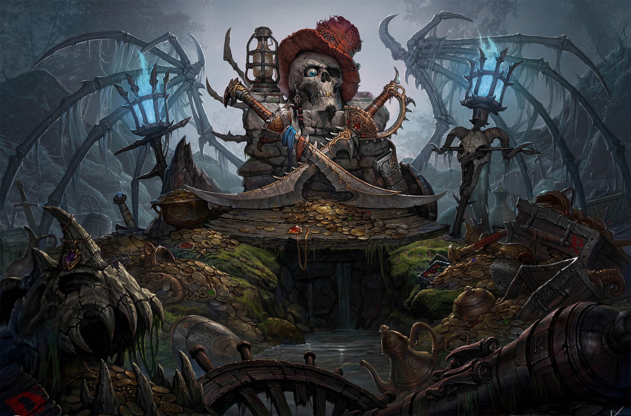 3D Pirate Island 441 Garage Door Mural