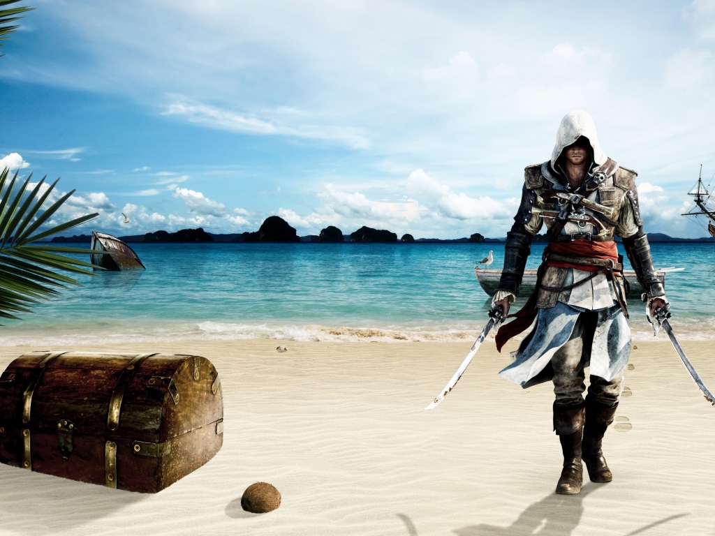 Pirate Island, the game Assassin's Creed Desktop wallpaper 1024x768
