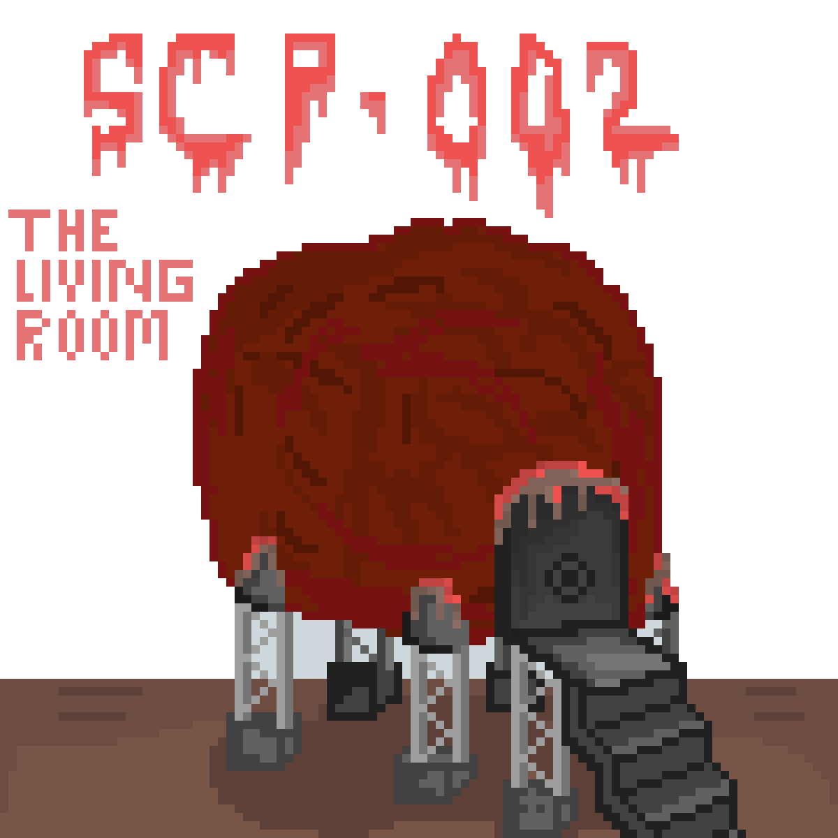 SCP 002 Resembles A Tumorous, Fleshy Growth With A Volume Of Roughly 60 M³ (or 2000 Ft³). An Iron Valve Hatch On One Side. Scp, Color Palette Challenge, Pixel Art