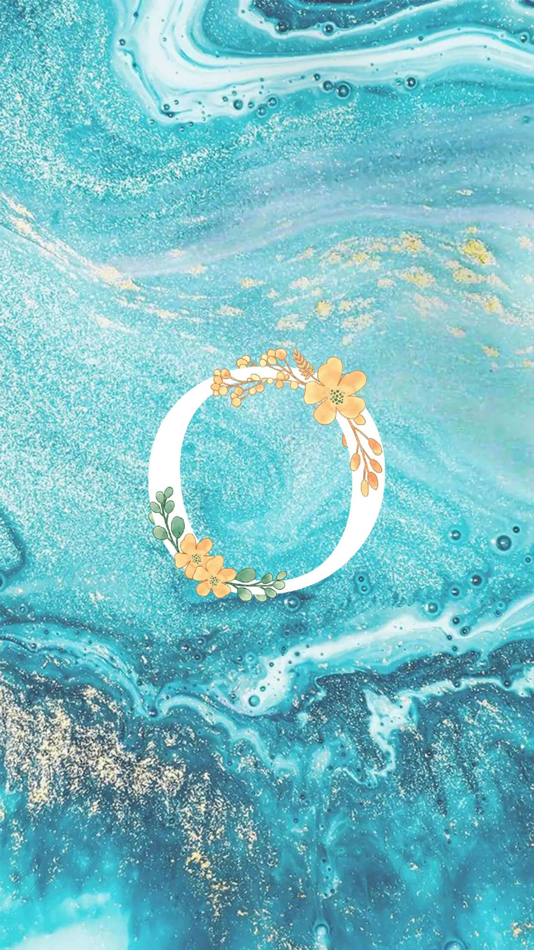 Download Letter O Marbled Texture Wallpaper