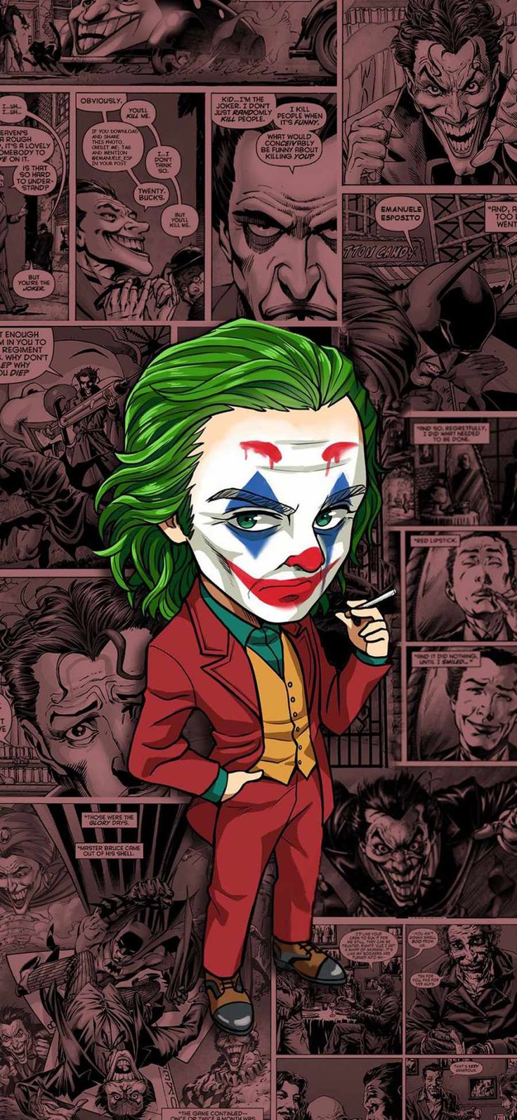 Joker Comic IPhone Wallpaper Wallpaper, iPhone Wallpaper. Cartoon wallpaper, Joker comic, Joker cartoon