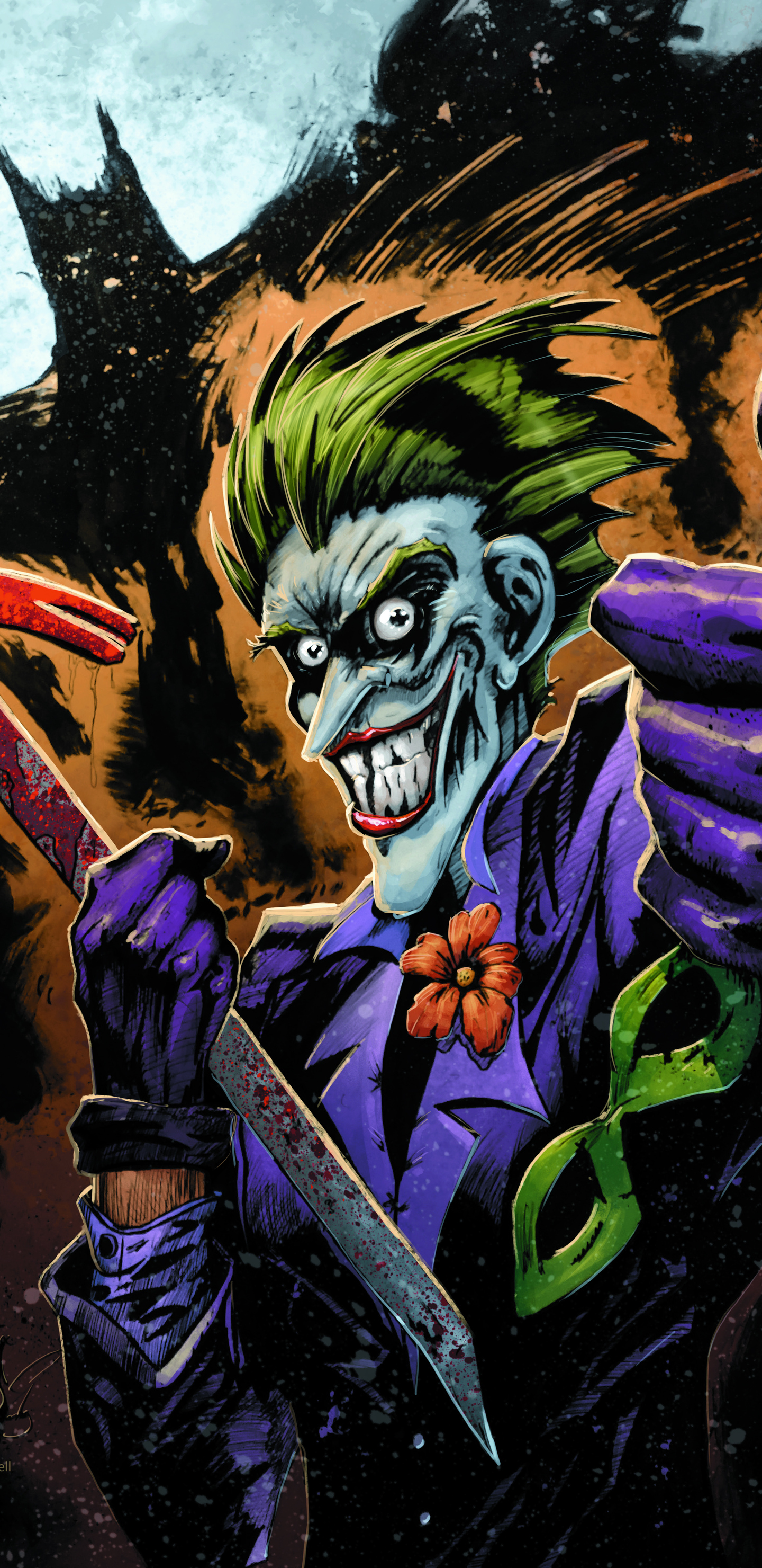 Joker Comic Cartoon Art Samsung Galaxy Note 9, 8, S9, S8, SQHD HD 4k Wallpaper, Image, Background, Photo and Picture