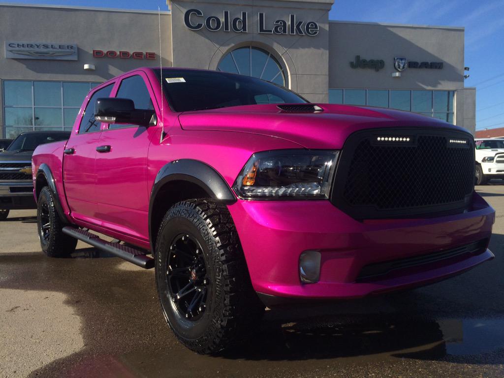 Cold Lake Chrysler much YES #mrpink #pink #dodge #ram #truck #pickup #lifted #jacked #dodgeram