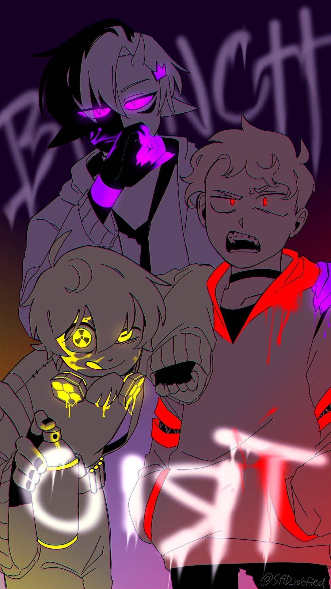 Download Ranboo DSMP Abstract Color Splashed Wallpaper