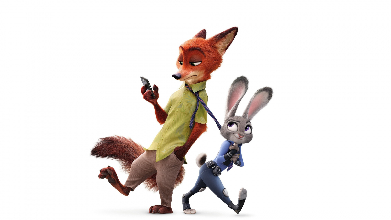 Download wallpaper 1600x900 zootopia, judy hopps, nick wilde, animation movie, 16:9 widescreen 1600x900 HD background, 6322