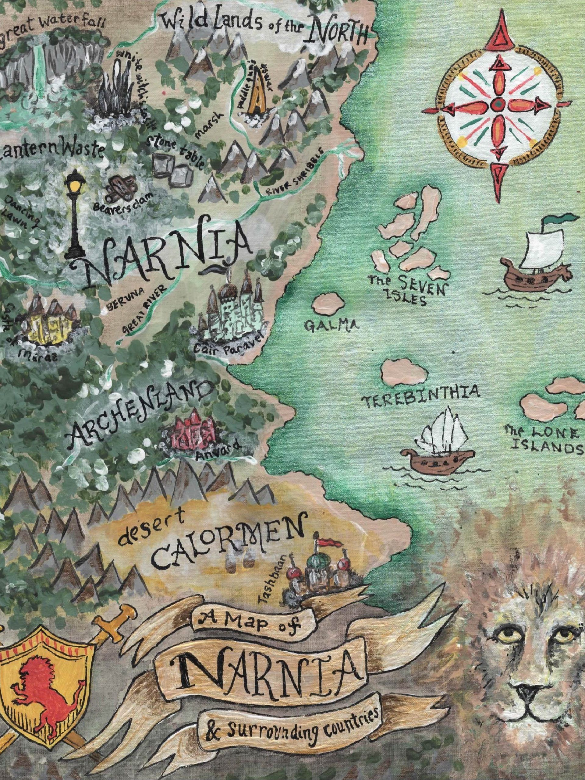 Map of a Fantasy World ART PRINT • Sweet Sequels. Map of narnia, Narnia, Chronicles of narnia
