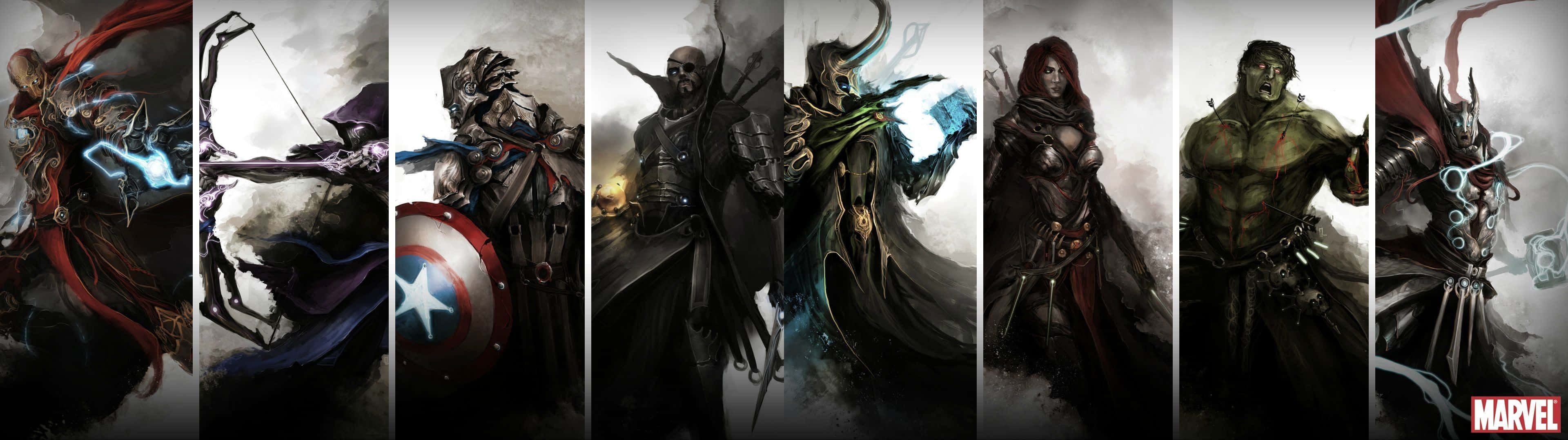 Download Unleash the Superhero Within with Marvel Dual Screen Wallpaper