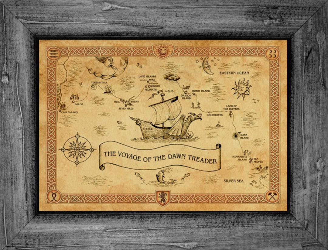 Narnia Voyage of the Dawn Treader Map Poster Art Print