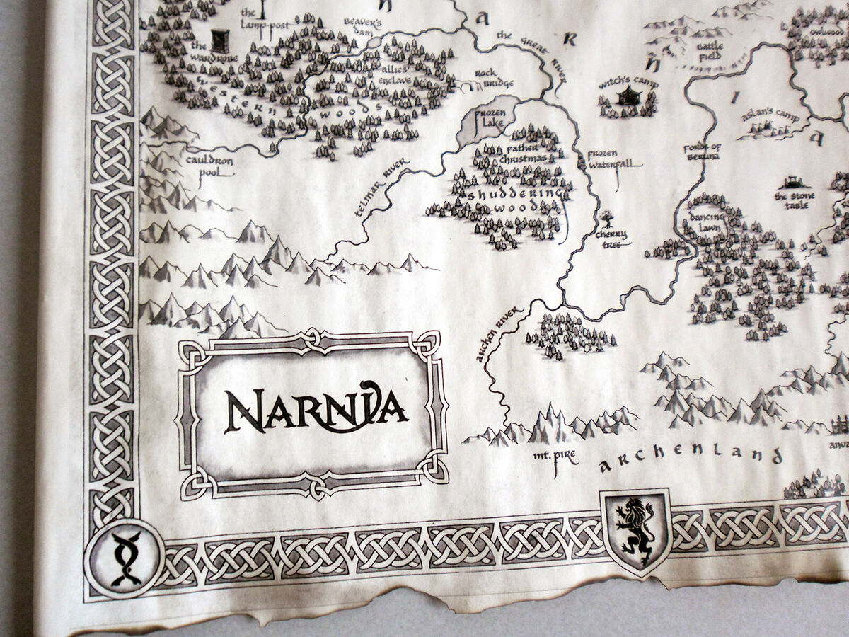NARNIA MAP The Chronicles of Narnia Map Map Of Narnia Art Vintage Fantasy Map