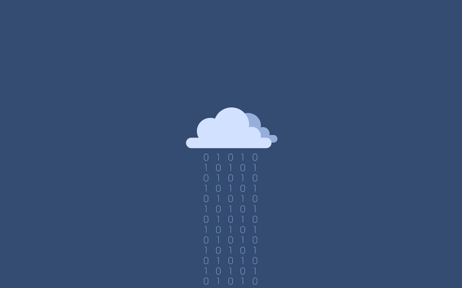Download Cloud Raining Binary Minimal Background Wallpaper