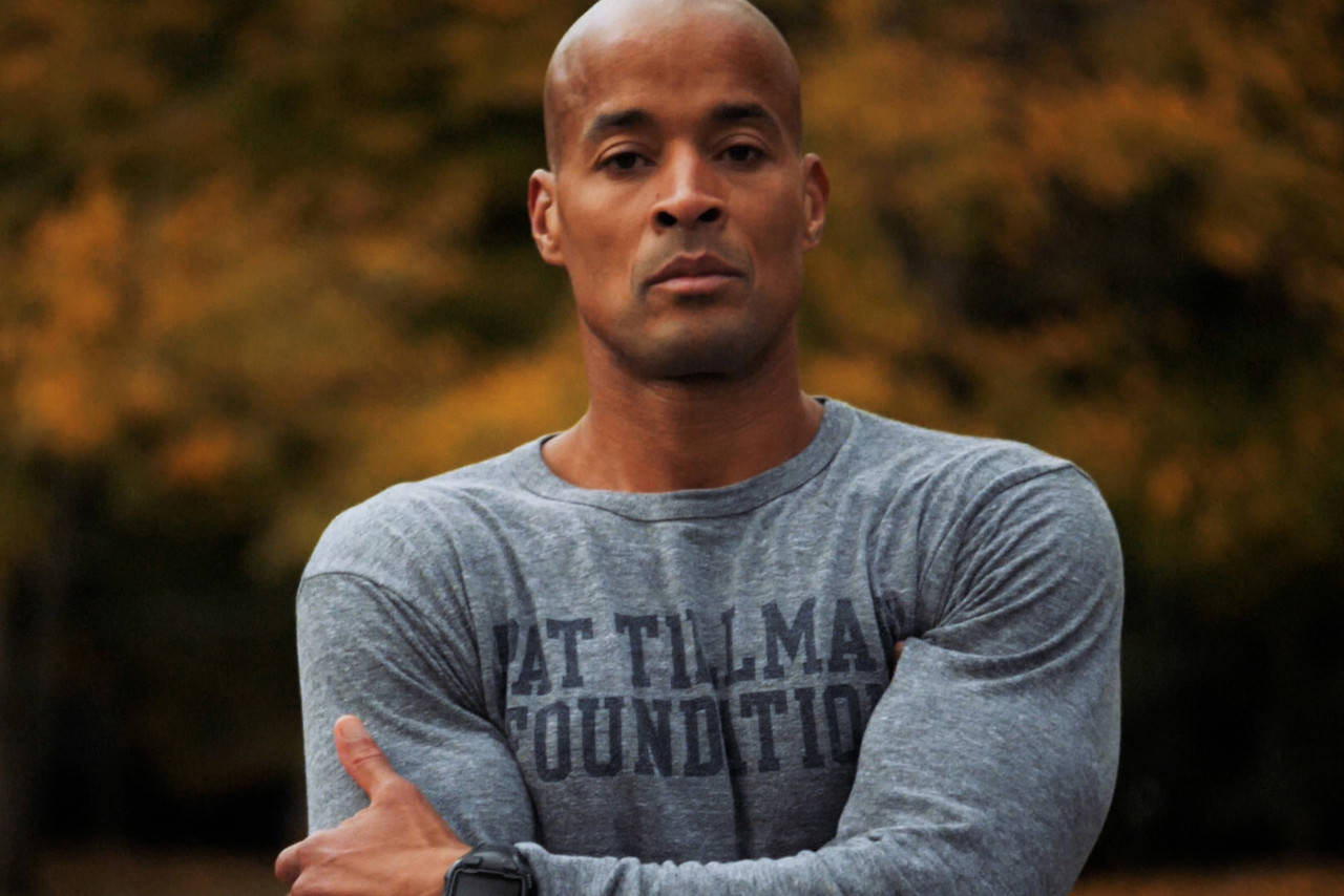 Download David Goggins Staring At Viewer Wallpaper