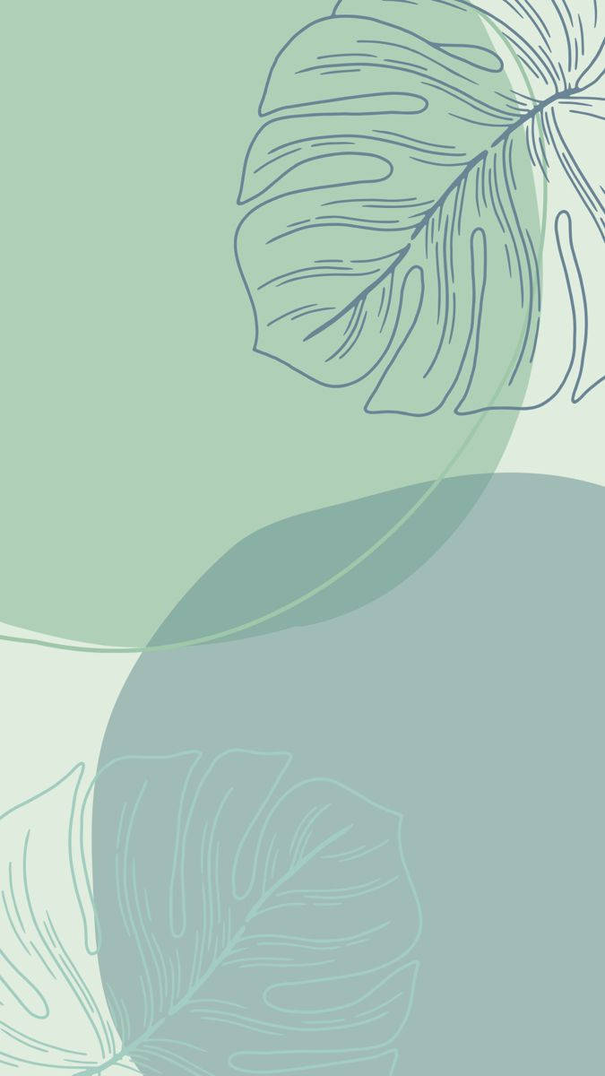 Download Tropical Theme Mint Green iPhone Wallpaper