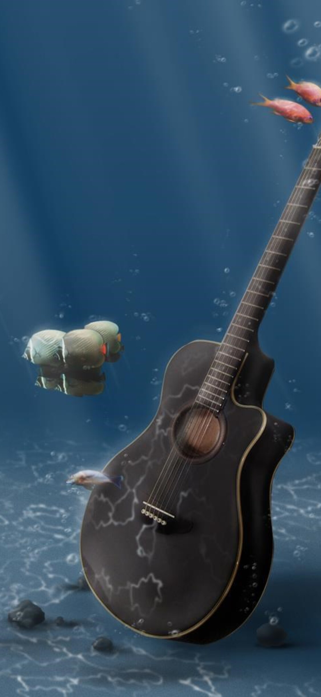 Guitar Digital Art iPhone XS, iPhone 10, iPhone X HD 4k Wallpaper, Image, Background, Photo and Picture