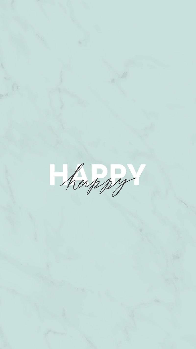 Happy typography on a green