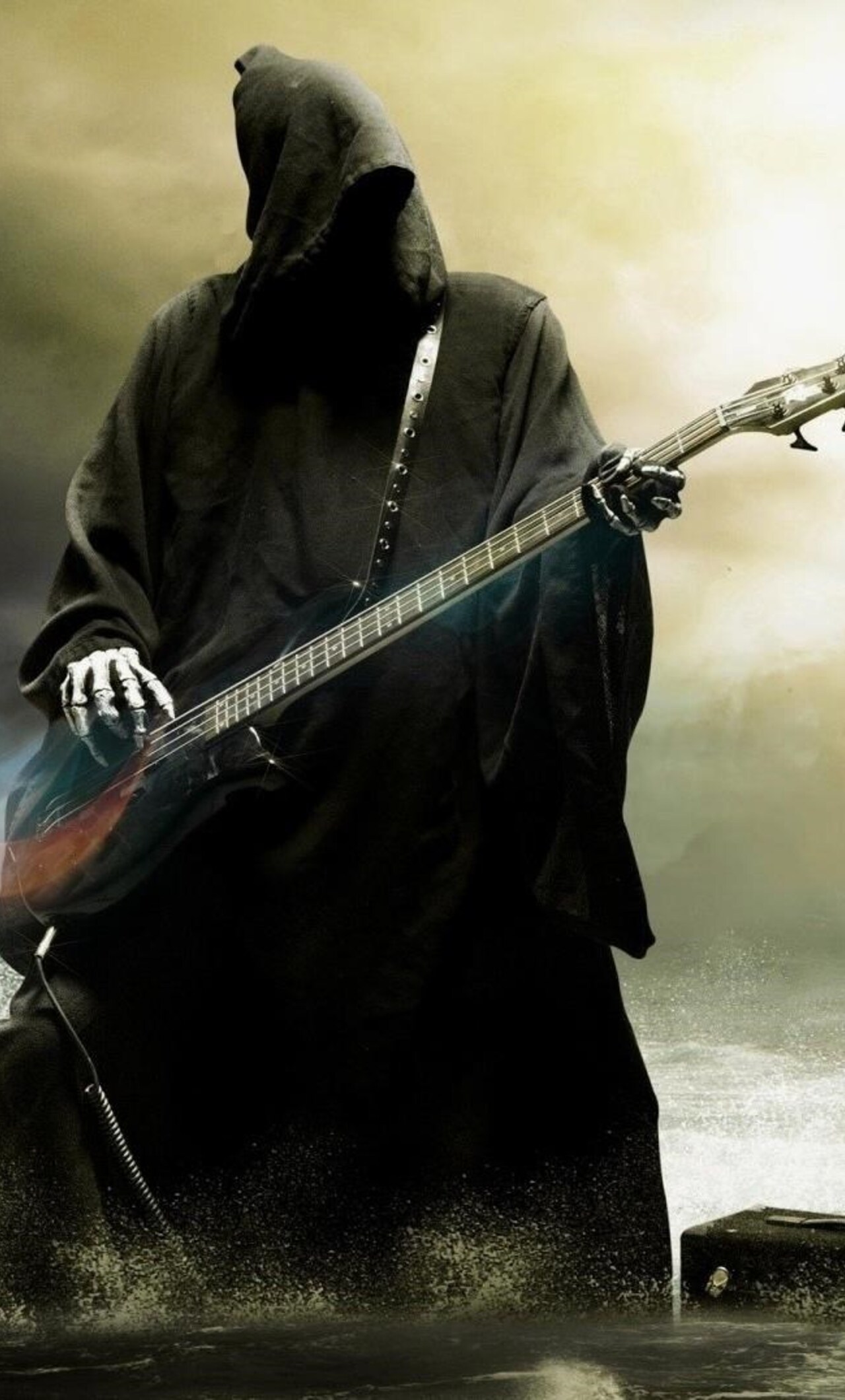 Grim Reaper Playing Guitar iPhone HD 4k Wallpaper, Image, Background, Photo and Picture