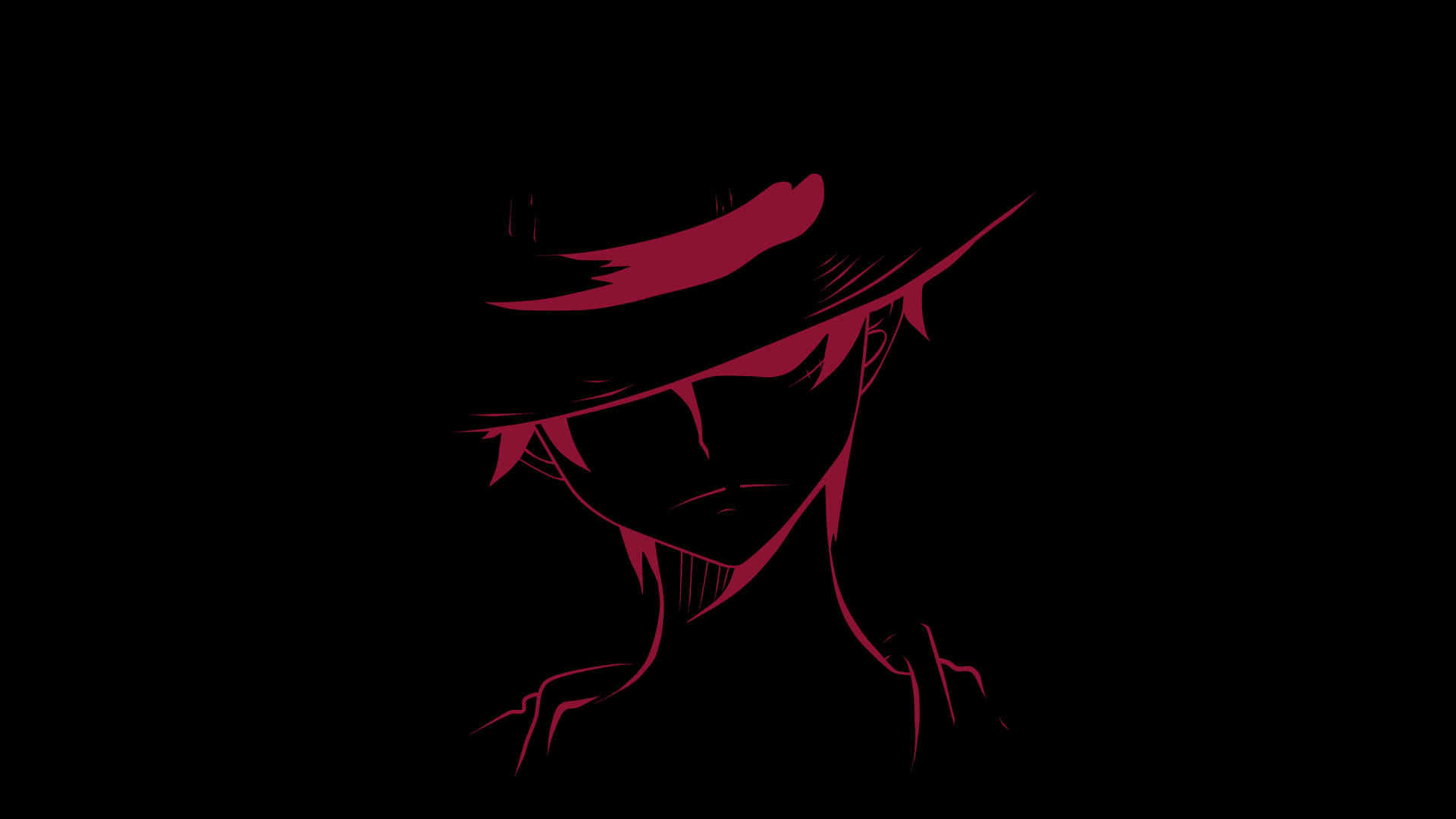 Monkey D Luffy Dark Sketch Wallpaper
