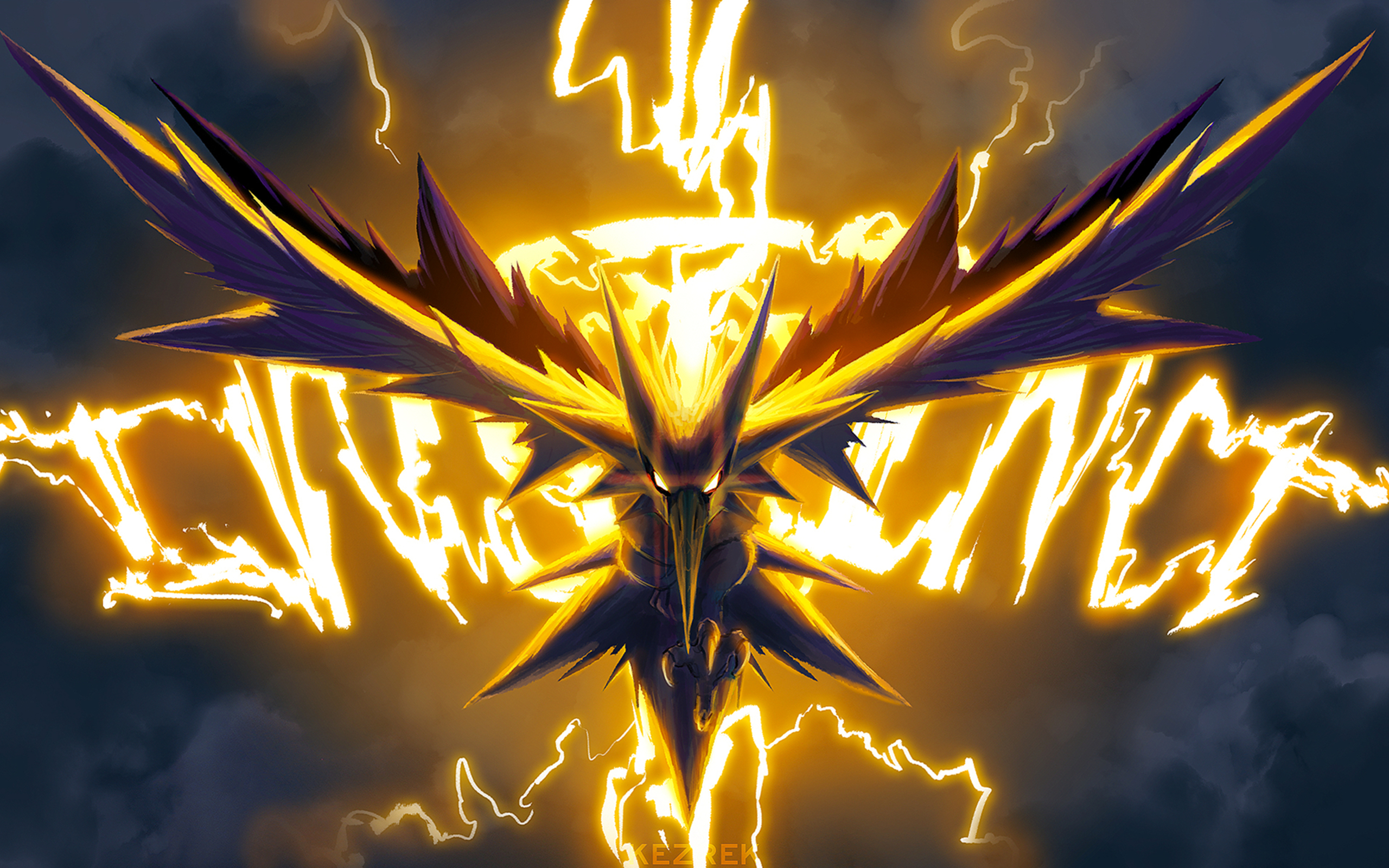 Zapdos Pokemon Go Art 2560x1600 Resolution HD 4k Wallpaper, Image, Background, Photo and Picture