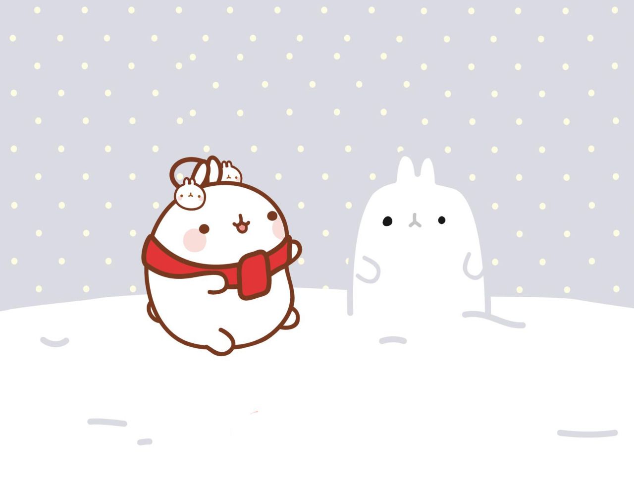 Molang, Senpais & Other Cute Things. Molang wallpaper, Kawaii christmas, Cute wallpaper