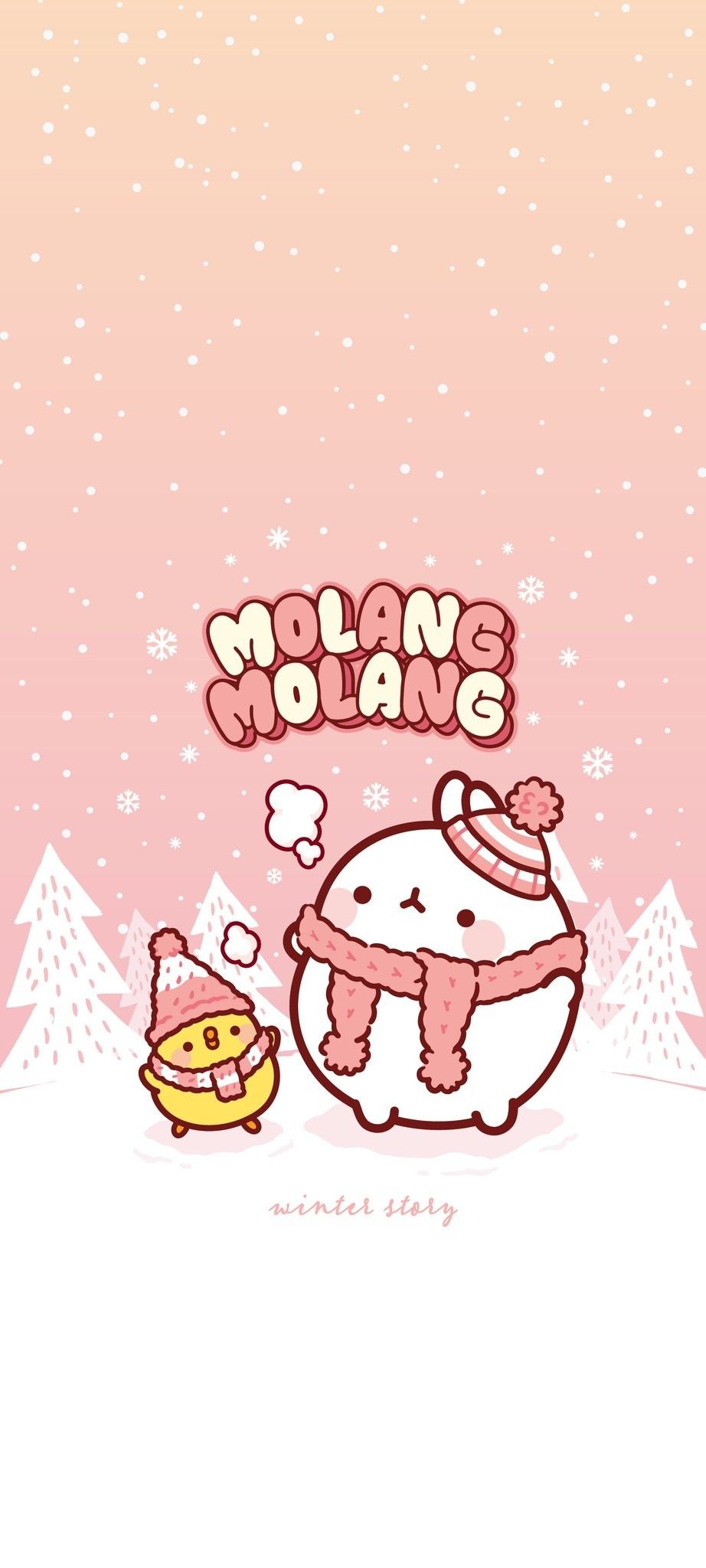 Phone Wallpaper. Molang wallpaper, Molang, Cute pastel wallpaper