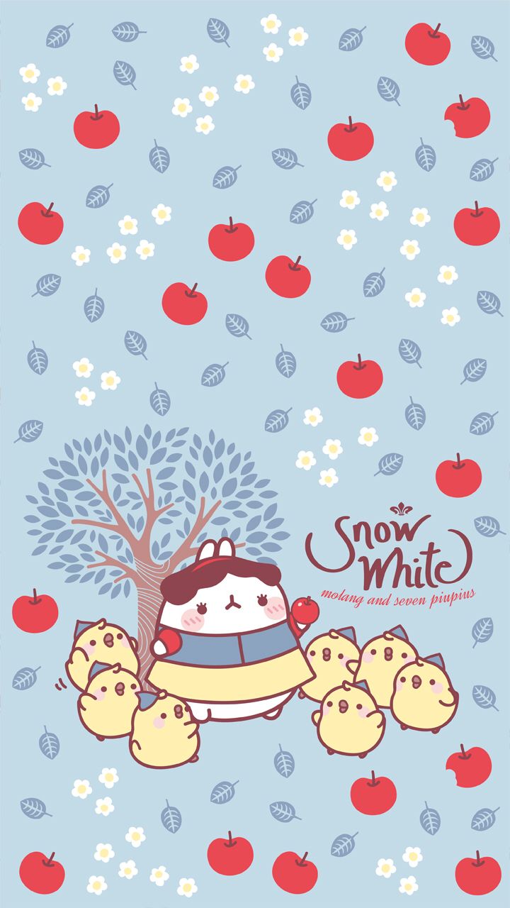 molang snow white. Molang wallpaper, Cute wallpaper, Kawaii drawings