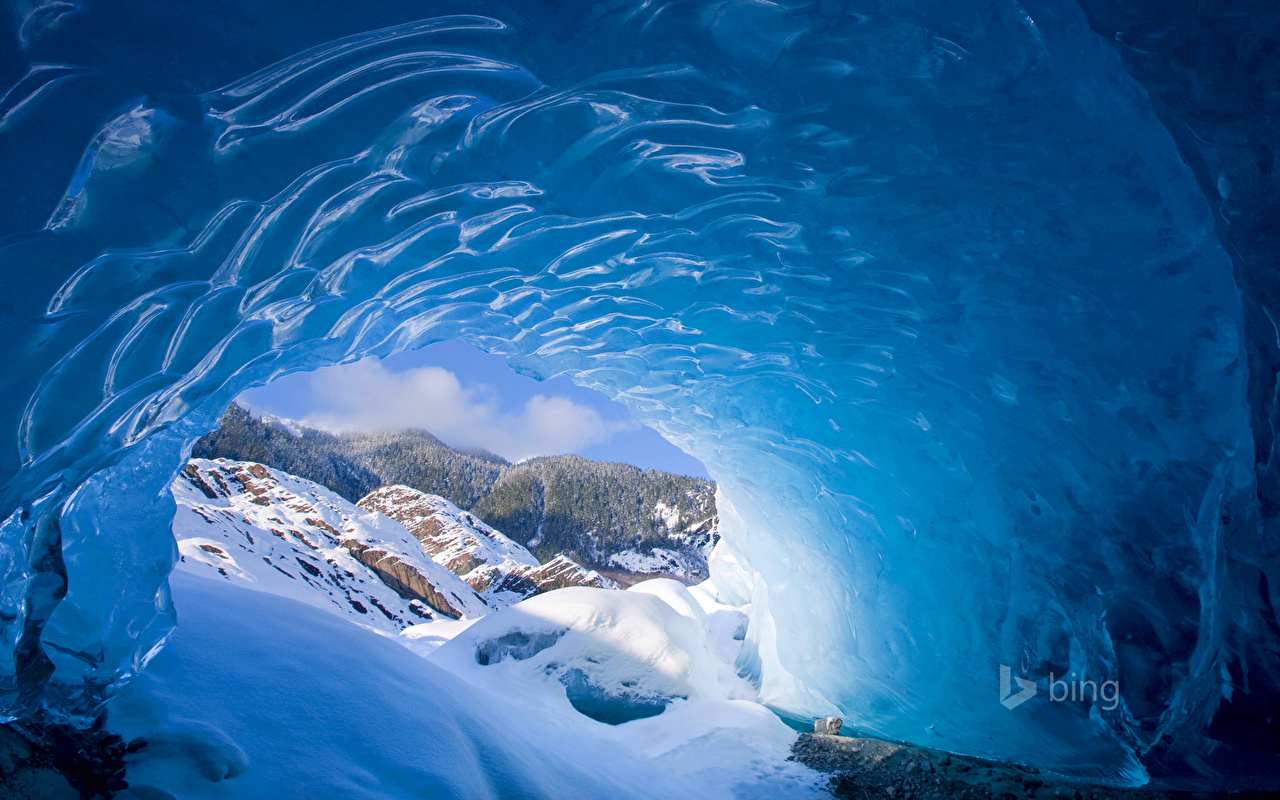 Desktop Wallpaper Nature Alaska USA Mendenhall Glacier Juneau Ice