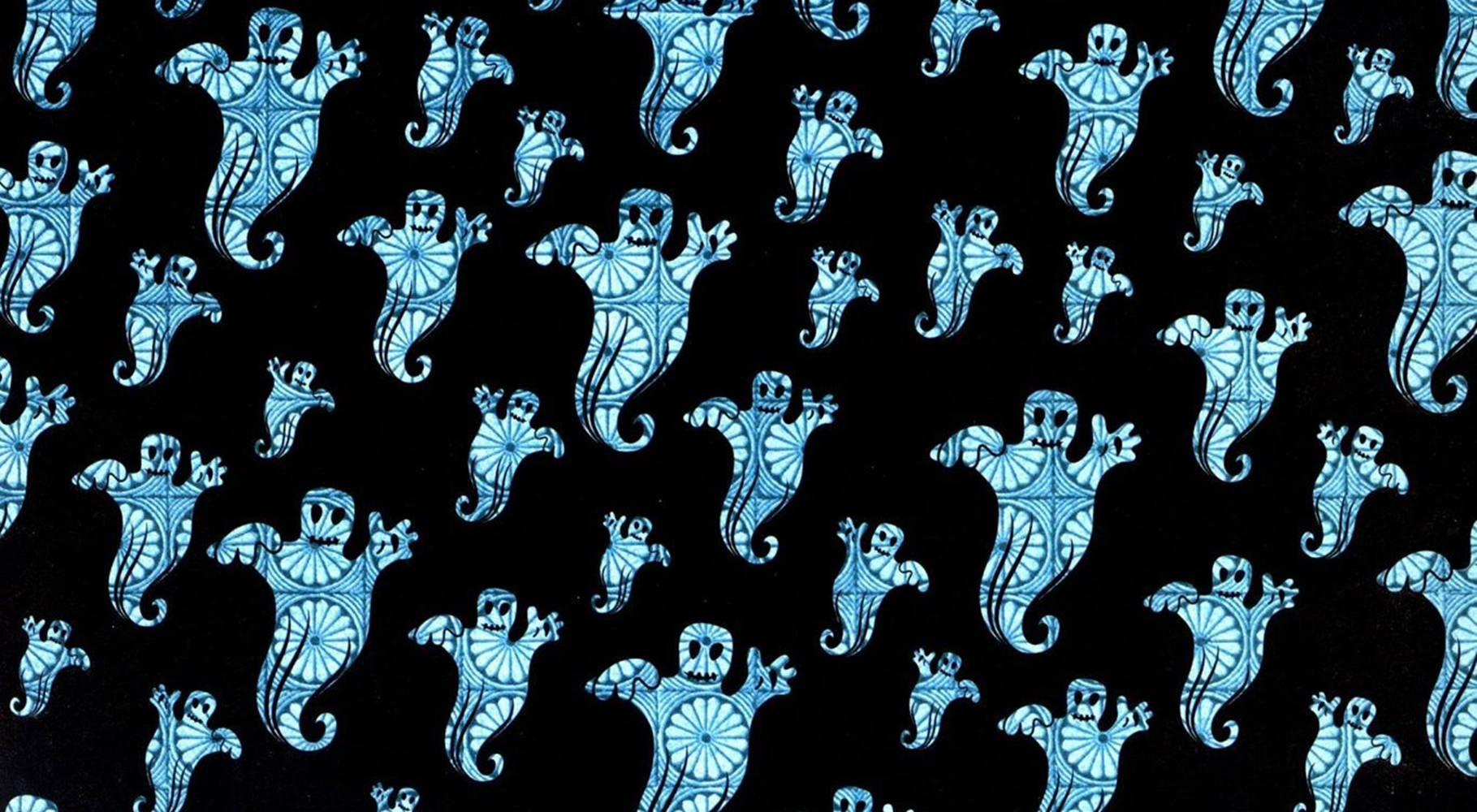 Download Embracing the Eerie: Ethereal Blue Ghost Aesthetic Wallpaper