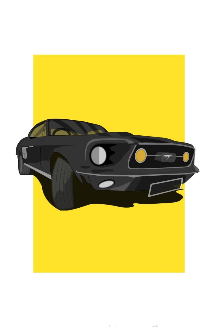 FORD MUSTANG. Cool car drawings, Car artwork, Automotive artwork