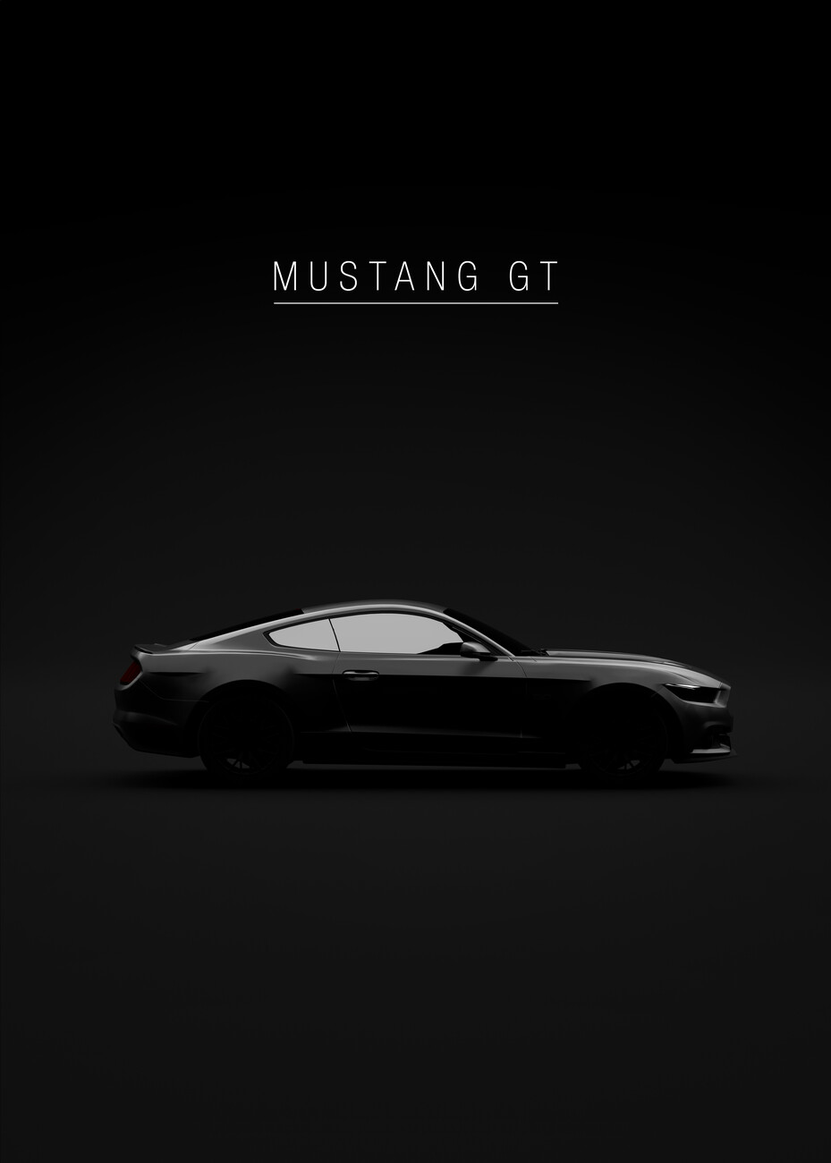 Wall Art Print 2015 Mustang GT. Gifts & Merchandise