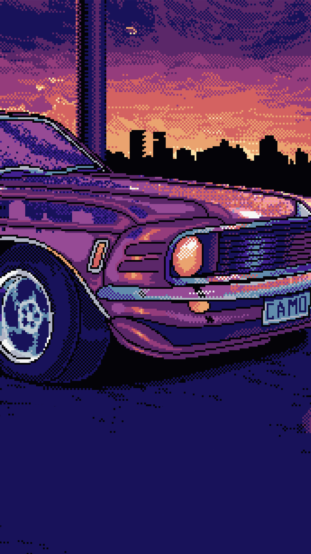 1080x1920 8 bit, artist, digital art, artwork, mustang, hd, for iPhone 6, 7, 8 wallpaper