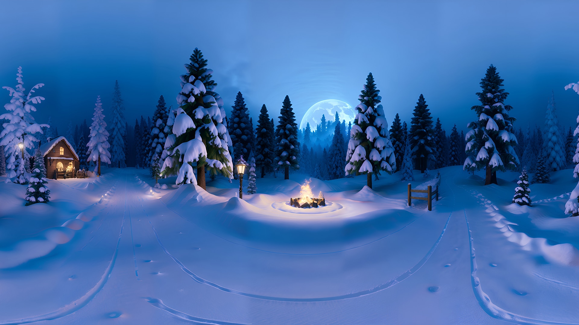 HDRI Stylized Winter Fantasy in Textures