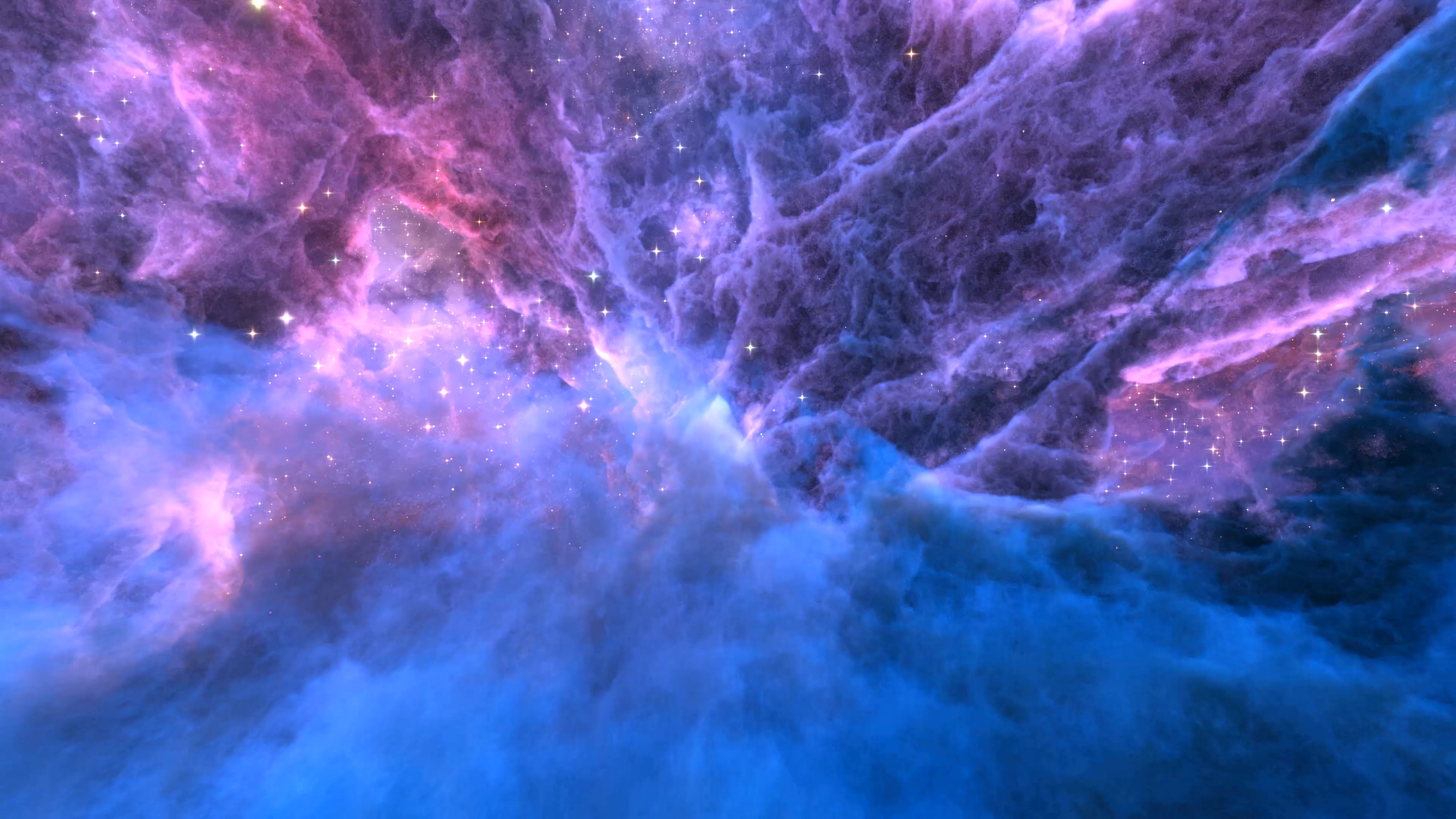 4K Blue and Purple Nebula