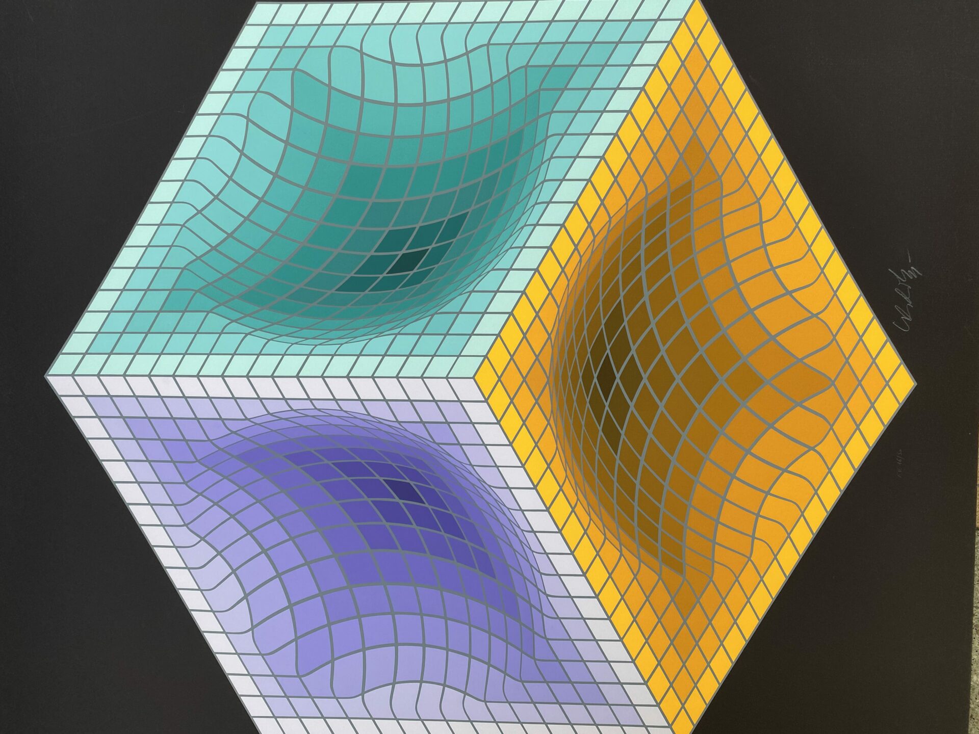 Victor Vasarely geometric structure